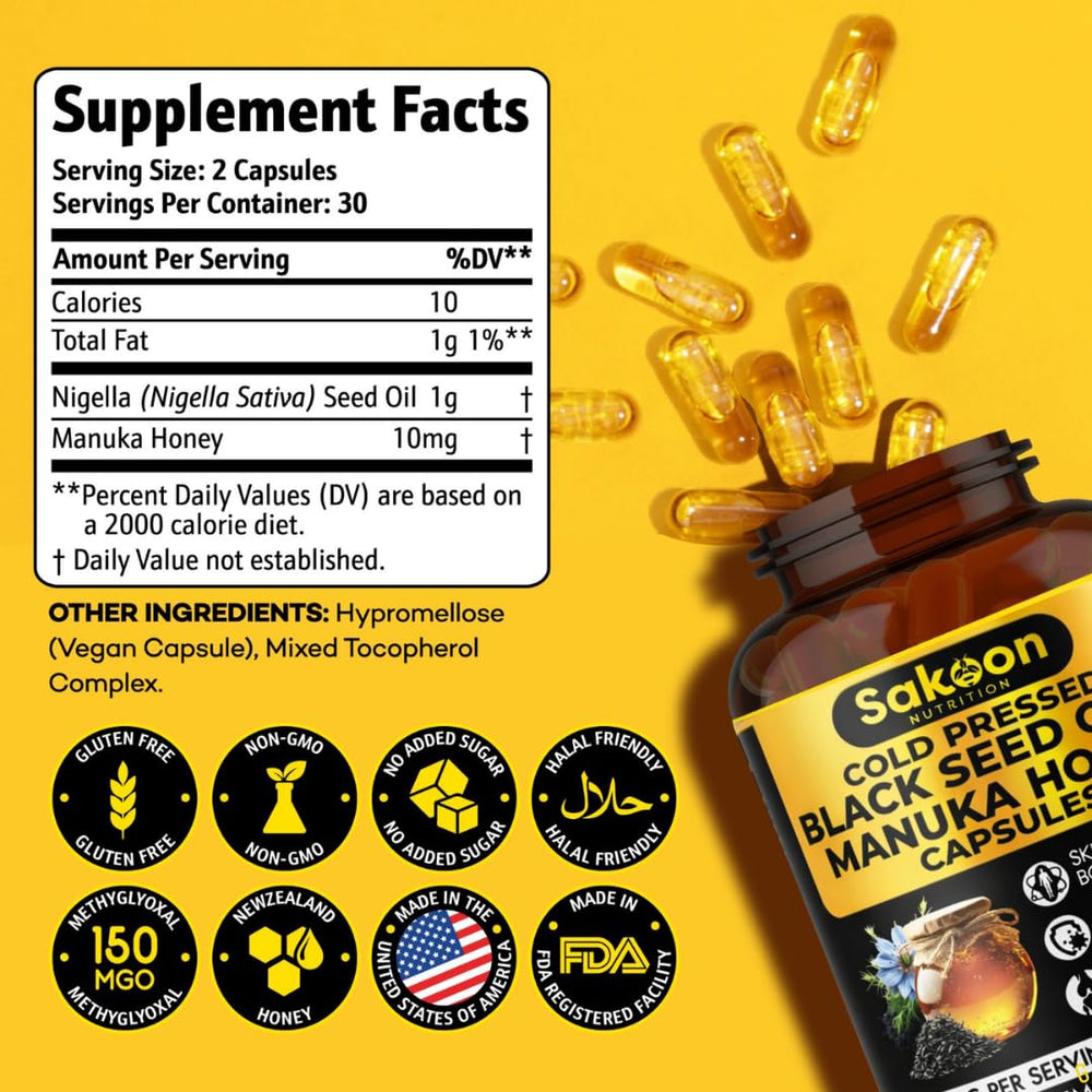Sakoon Nutrition nitrogen-sealed capsules ensuring freshness.