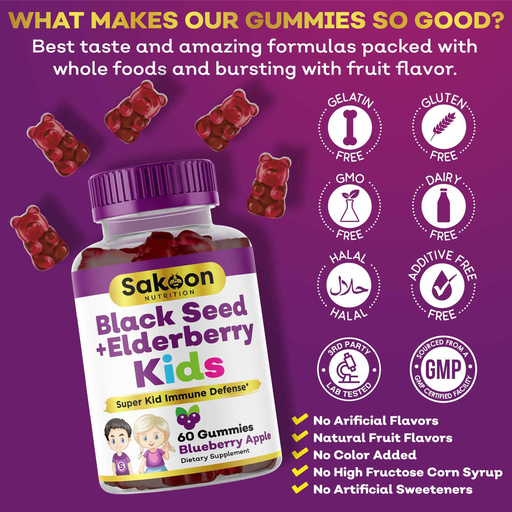 Sakoon Nutrition gelatin-free gummies with no artificial colors for kids