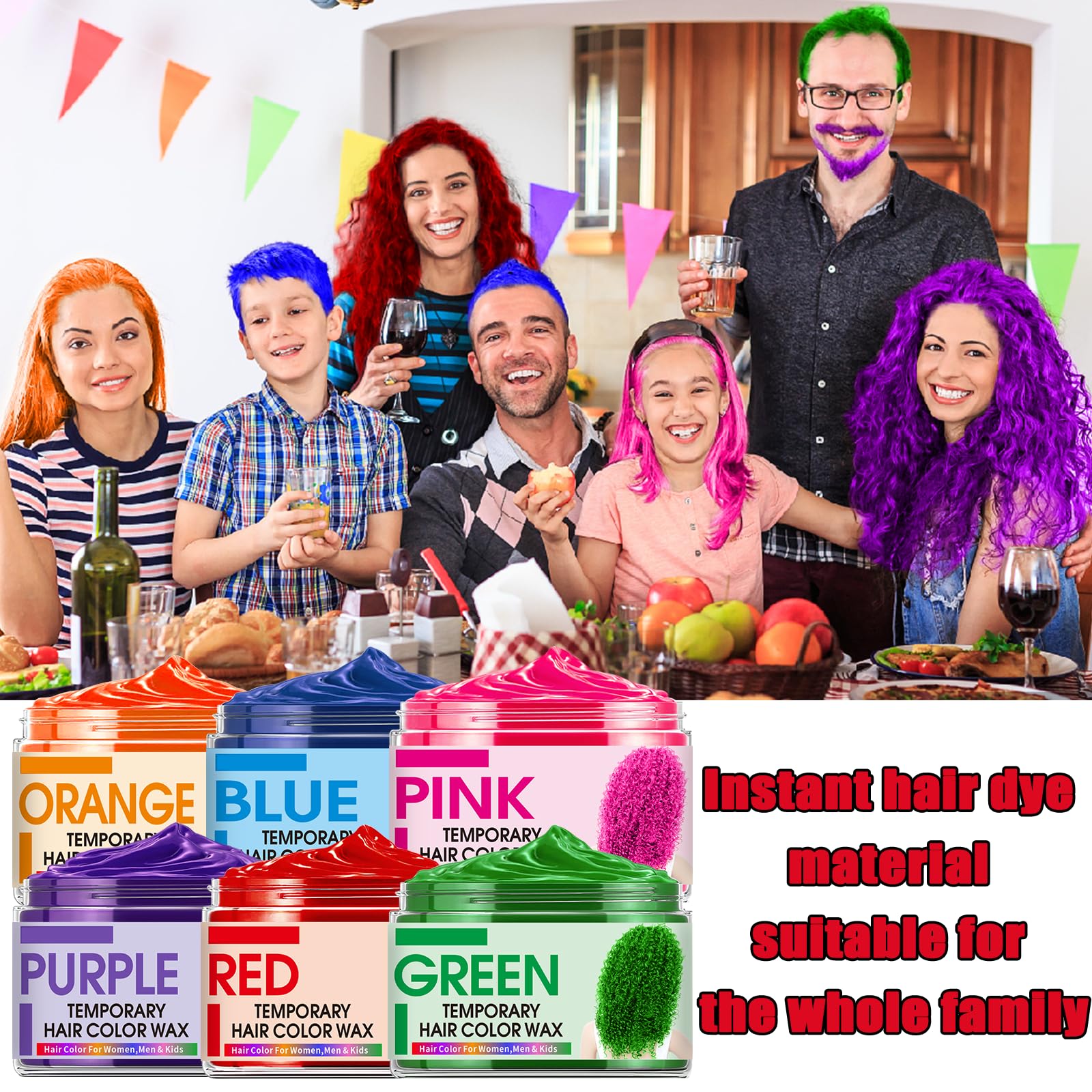 Sakose red hair color wax for vivid accent and carnival vibes.