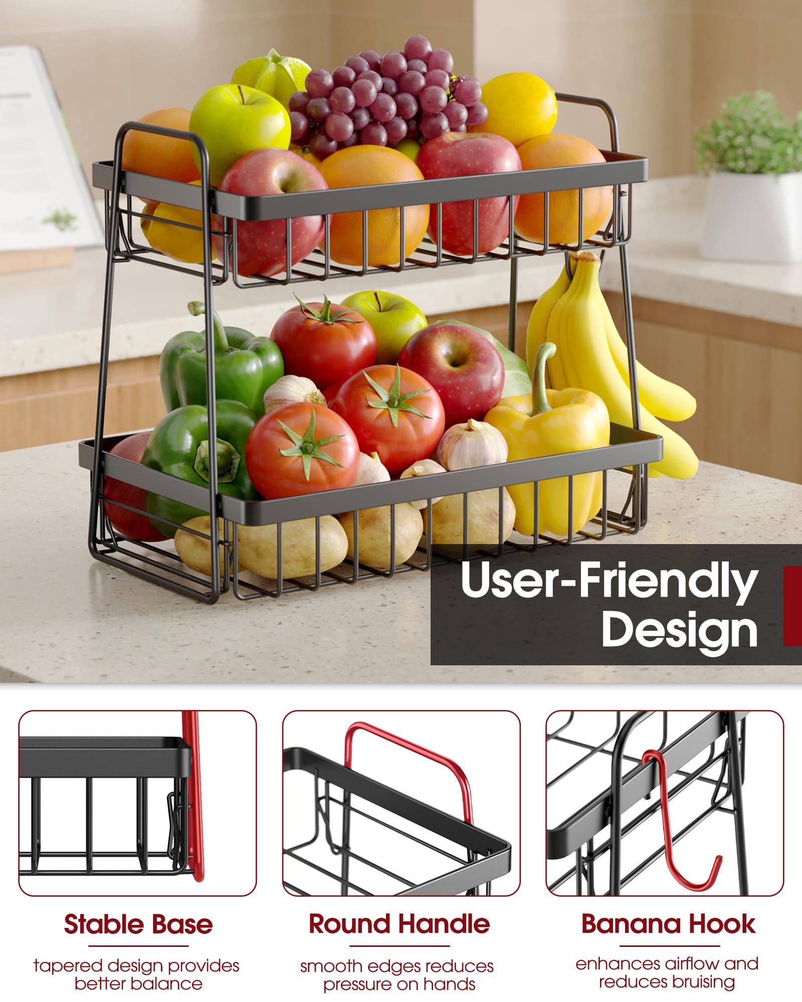Sakugi black finish adds a modern touch to your counter display.