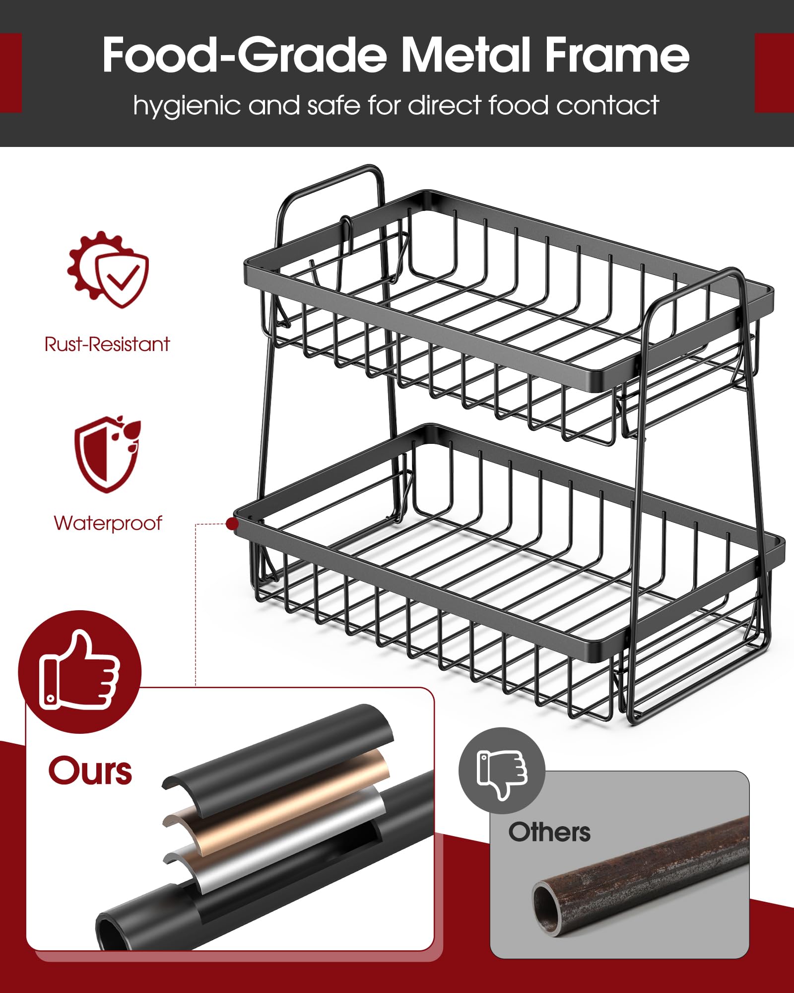 Sakugi basket with smooth side handles for easy lifting and transport.