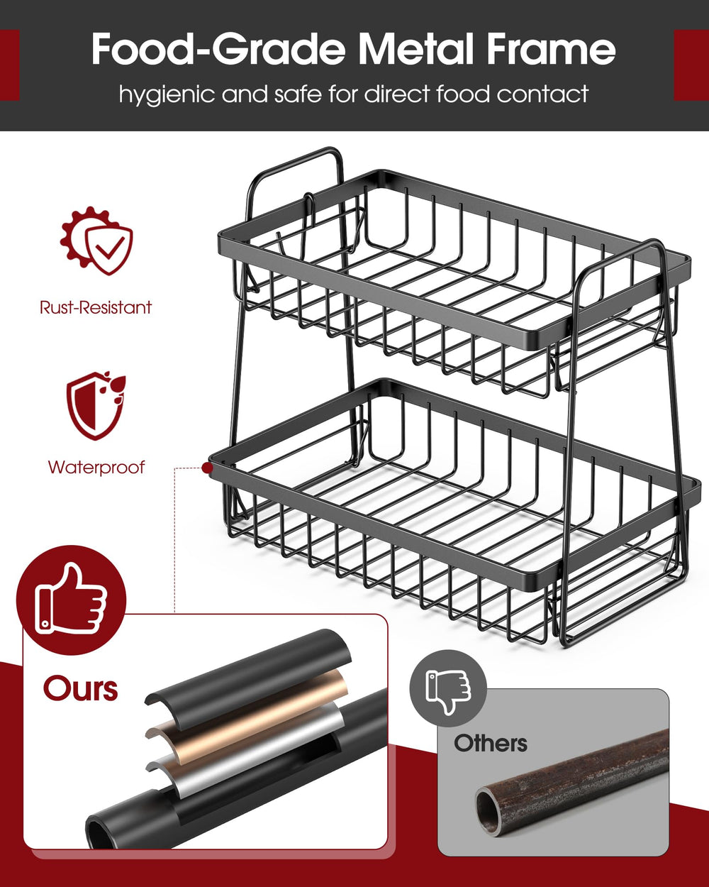 Sakugi basket with smooth side handles for easy lifting and transport.