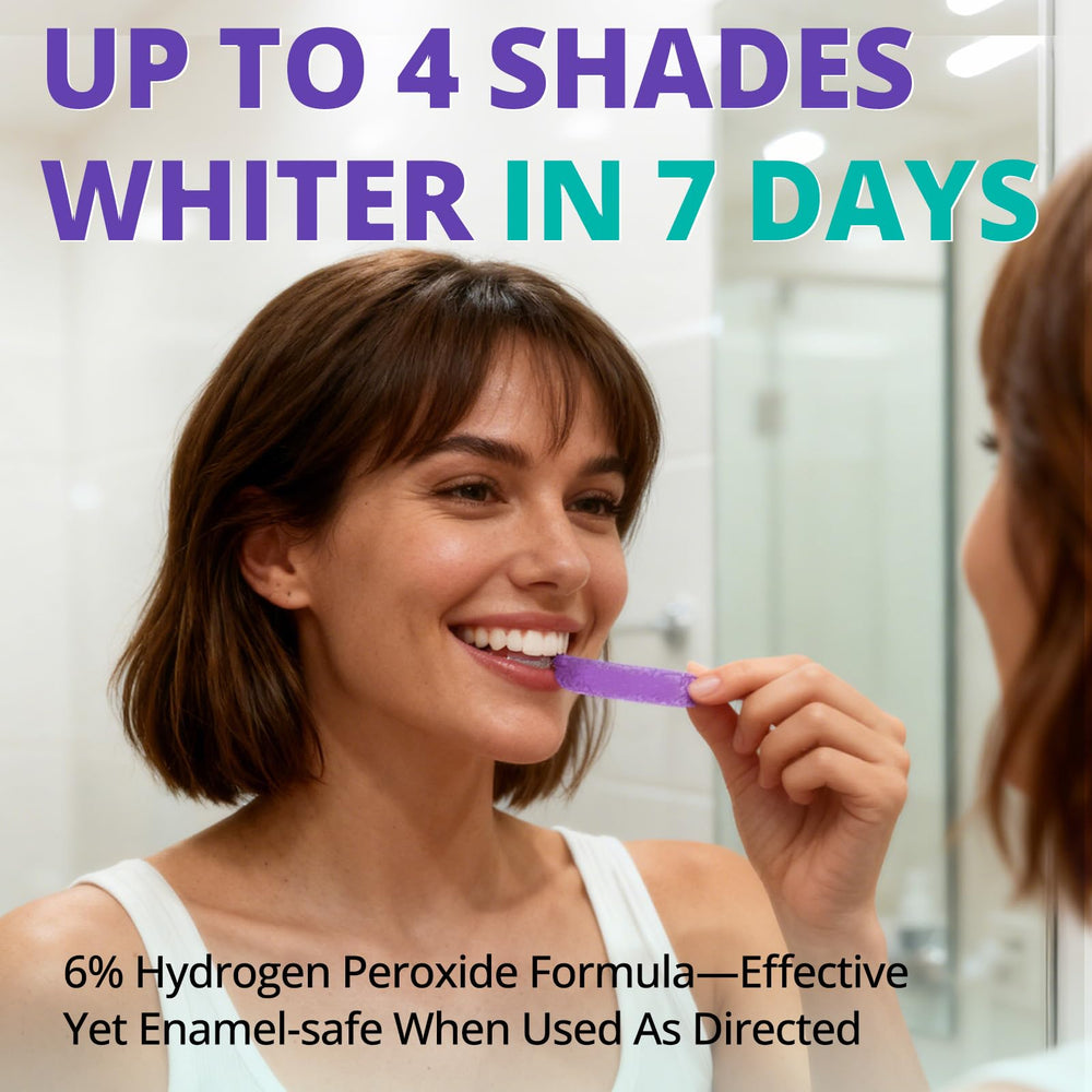 SAKYPRORAL strips during a 30-minute whitening session