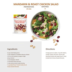 Salad Pizazz! topping sprinkled on greens for a sweet-tart flavor boost