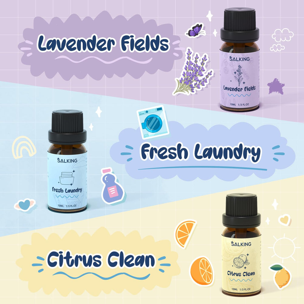 SALKING Fresh Linen fragrance oil for clean, airy linens after wash.