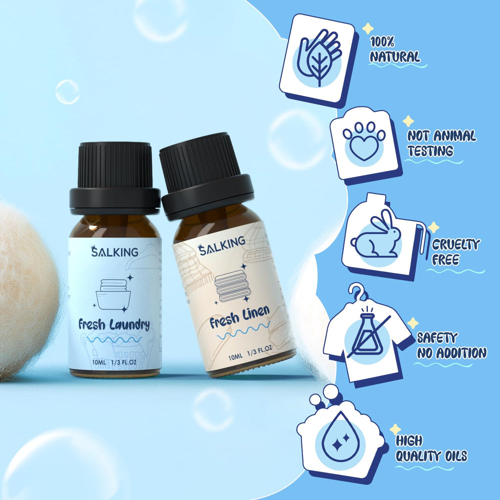 SALKING Still Breeze fragrance oil freshens rooms and laundry zones.