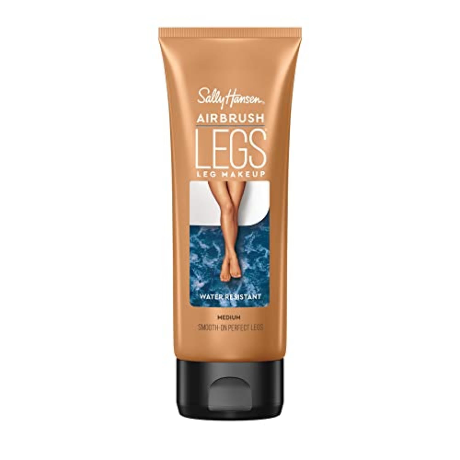 Sally Hansen Airbrush Legs medium bottle demonstrates even leg tone.