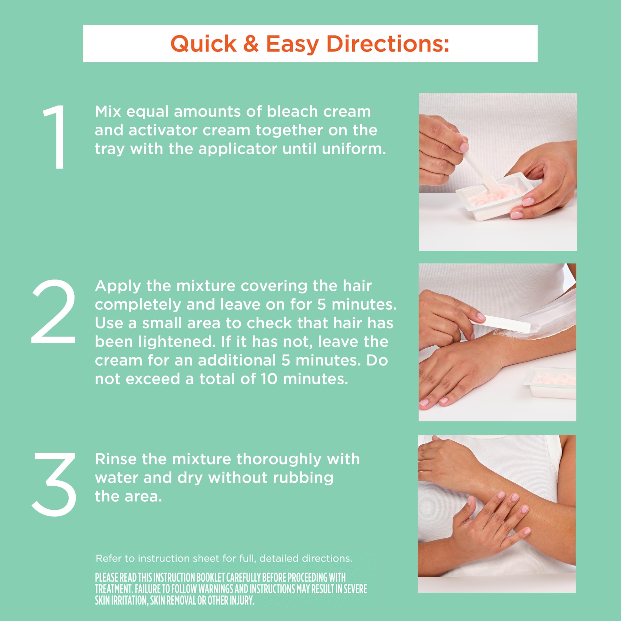 Sally Hansen Bleach Cream applicator for precise, mess-free application.