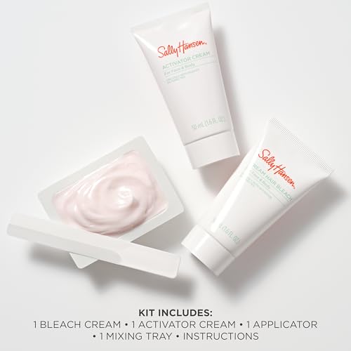 Sally Hansen Bleach Cream body hair lightening for a subtle finish.