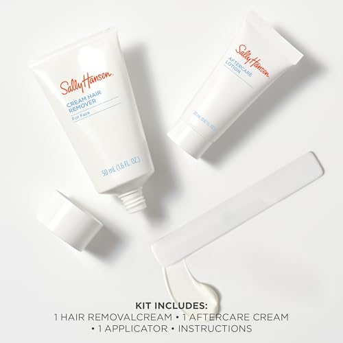 Sally Hansen Hair Remover for Face kit packaging shown for at-home use.