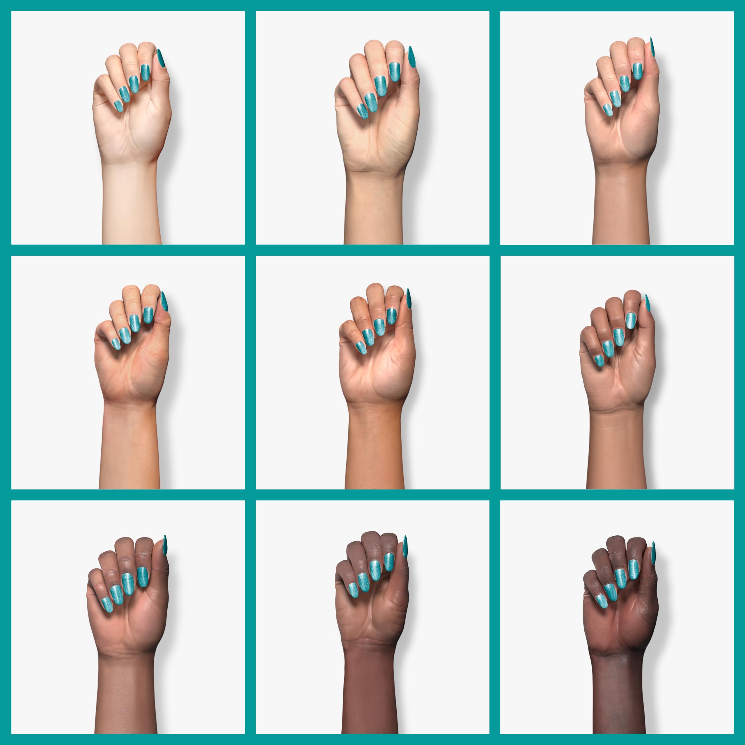 Sally Hansen Hard as Nails Made in Jade is applied, delivering color and strength.