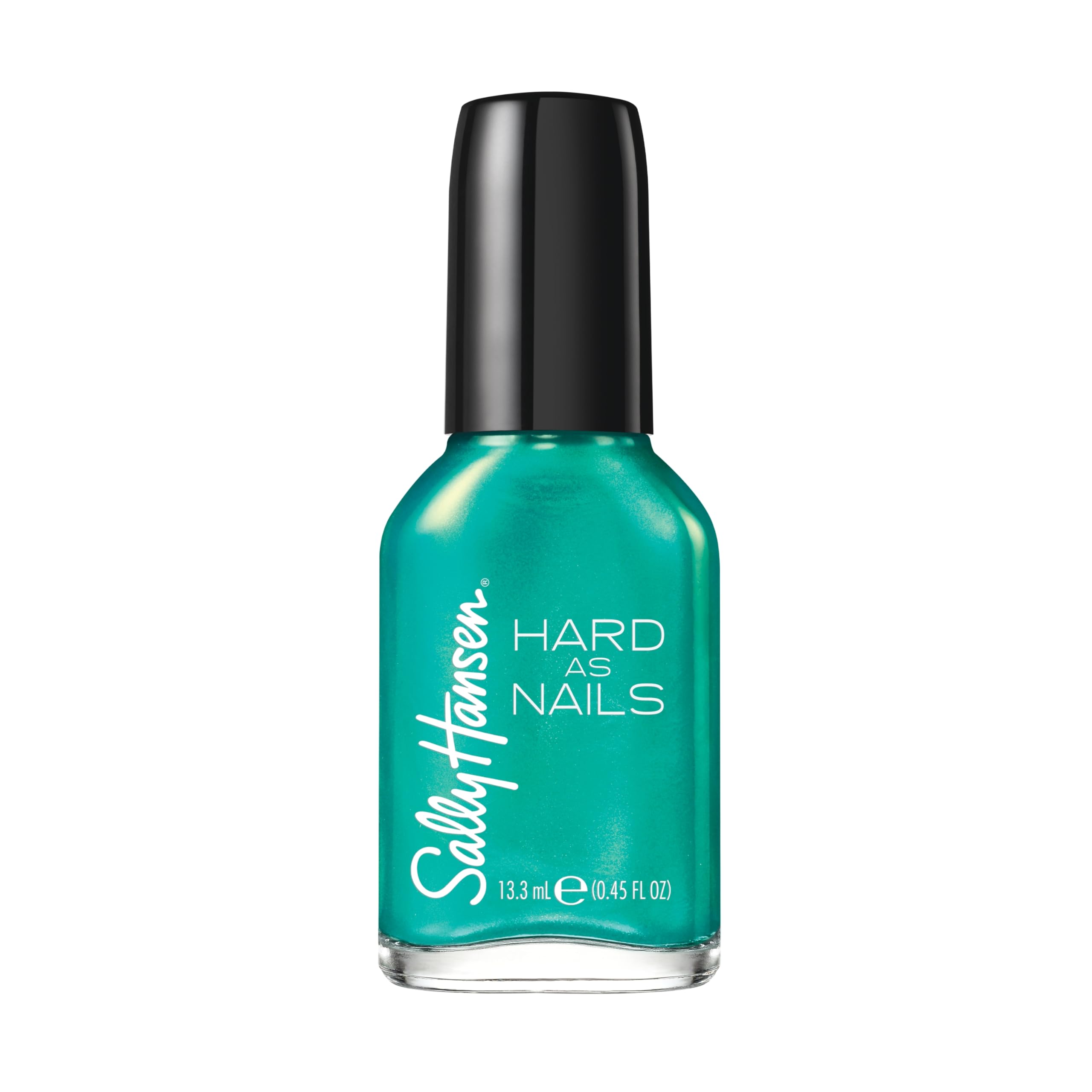 Sally Hansen Hard as Nails Made in Jade bottle front highlights shine and strength.