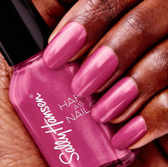 Sally Hansen Hard as Nails Made in Jade swatches show rich color with lasting wear.