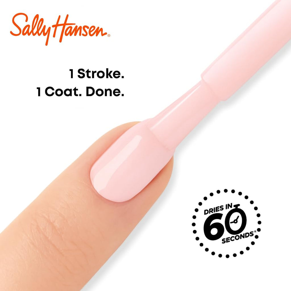 3-in-1 formula with built-in base and top coat for easy at-home manicure.
