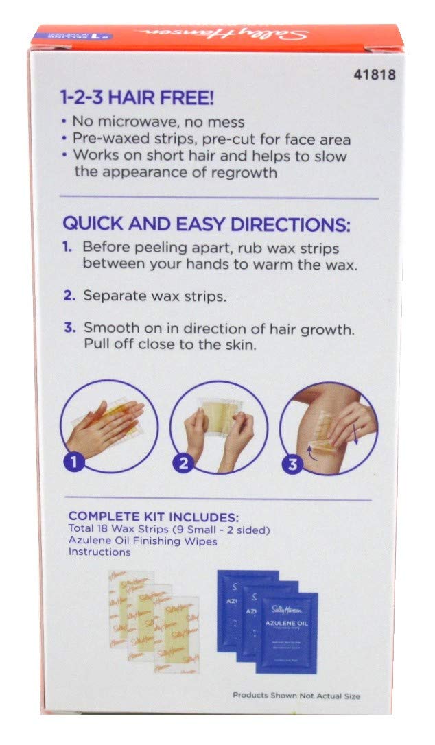 Sally Hansen wax strips work on short hair for convenient facial hair removal