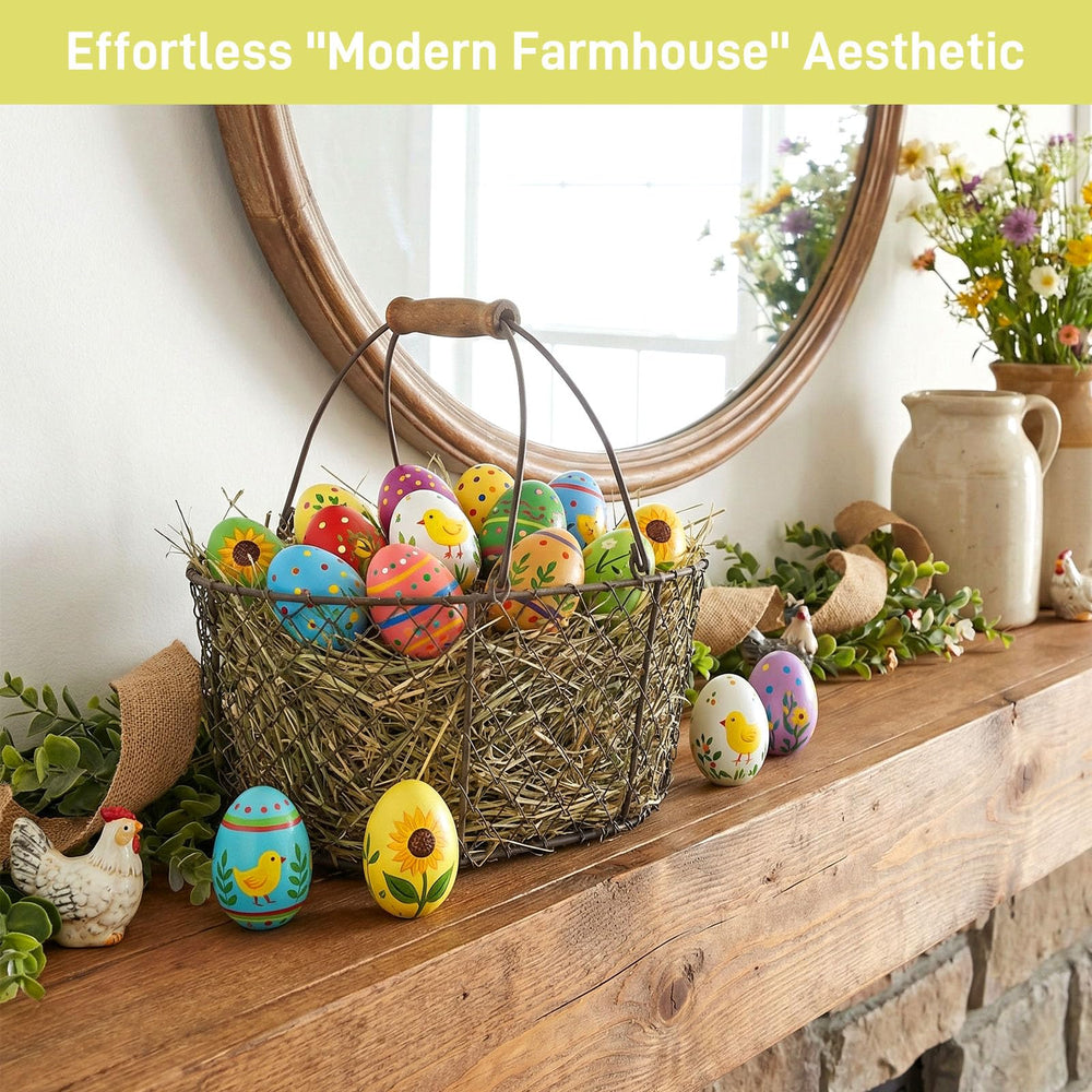 SallyFashion durable eggs stay steady during windy Easter games