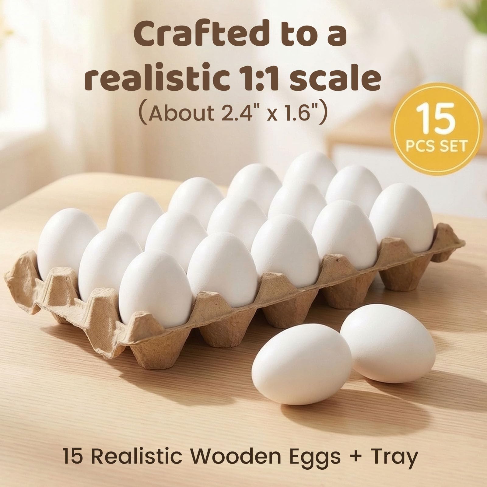 SallyFashion nesting-box eggs guide hens with a realistic 1:1 scale.