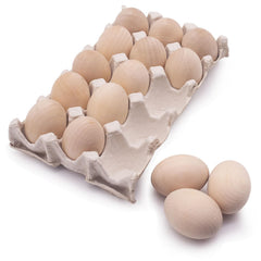 SallyFashion wooden Easter eggs for painting with a smooth surface ideal for vibrant designs.