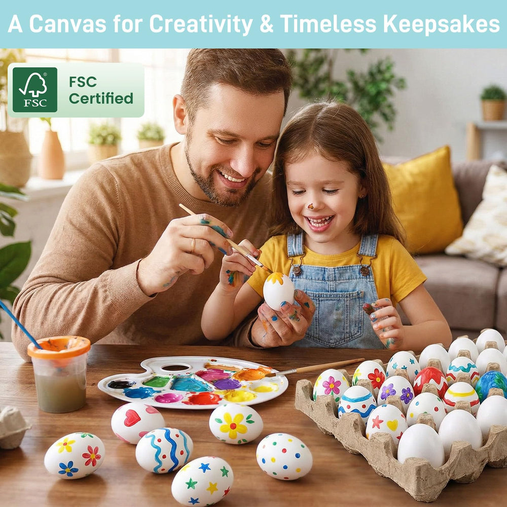 SallyFashion wooden eggs for crafts: painting, staining, or wood burning