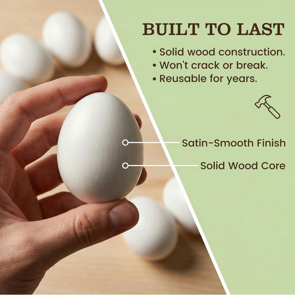 SallyFashion wooden eggs used in Easter game play and pretend activities