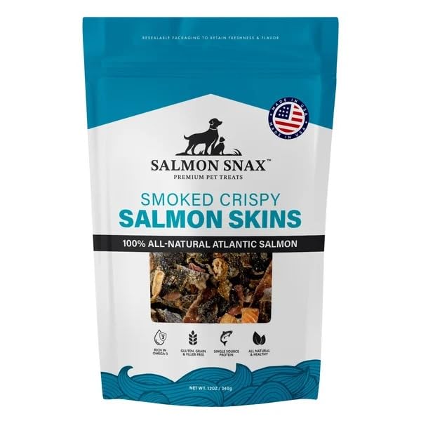 Salmon Snax single-protein treats ideal for dogs with sensitivities.
