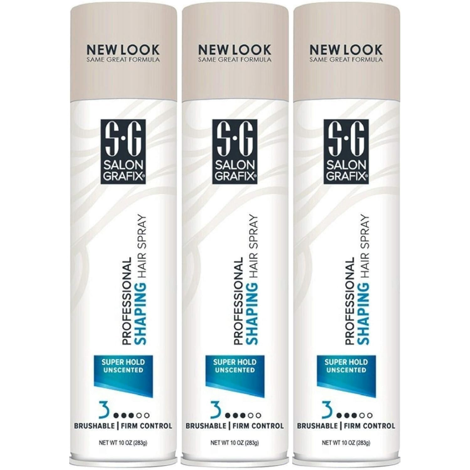 Salon Grafix Unscented Aero Hairspray bottle for everyday hold and touchable shine.