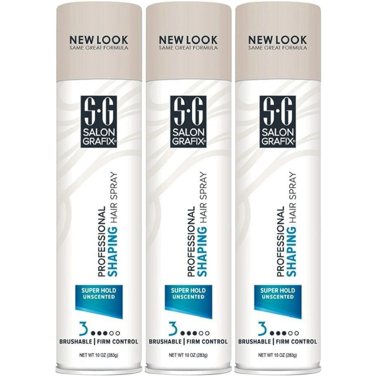 Salon Grafix Unscented Aero Hairspray bottle for everyday hold and touchable shine.