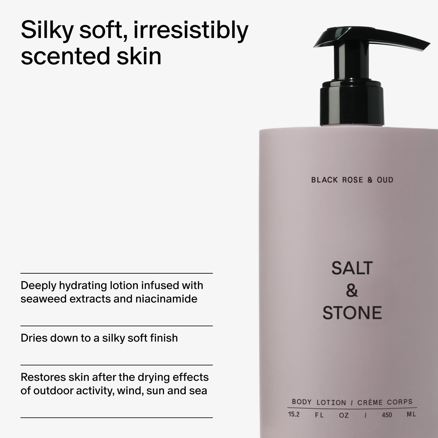 Salt & Stone seaweed extracts and niacinamide support moisture.