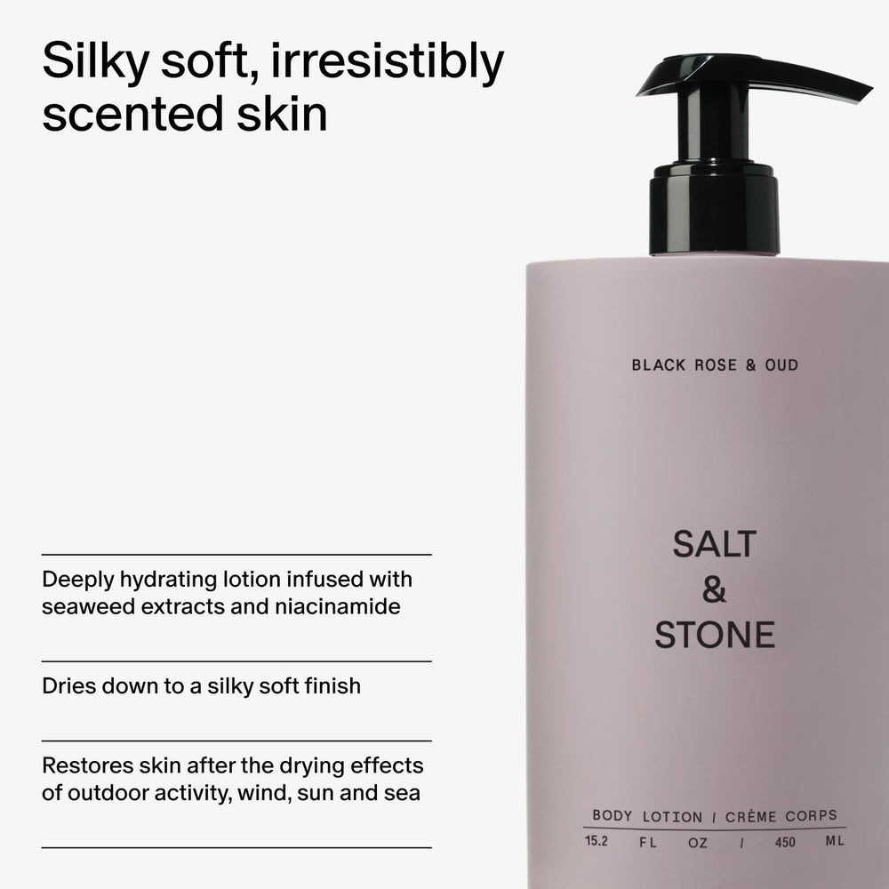 Salt & Stone seaweed extracts and niacinamide support moisture.