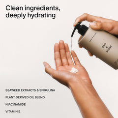 Salt & Stone lotion texture delivers a silky finish after application.