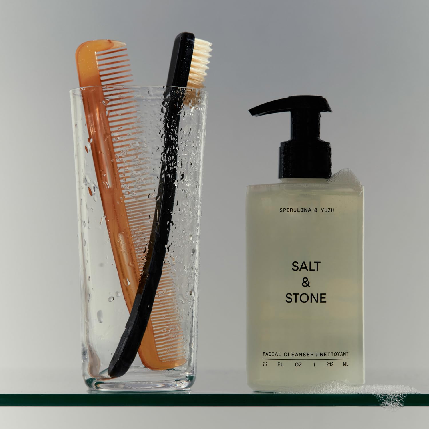 Salt & Stone packaging box with vegan, cruelty-free seal.