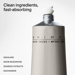 Close-up of Salt & Stone cream texture showing quick-absorbing formula.