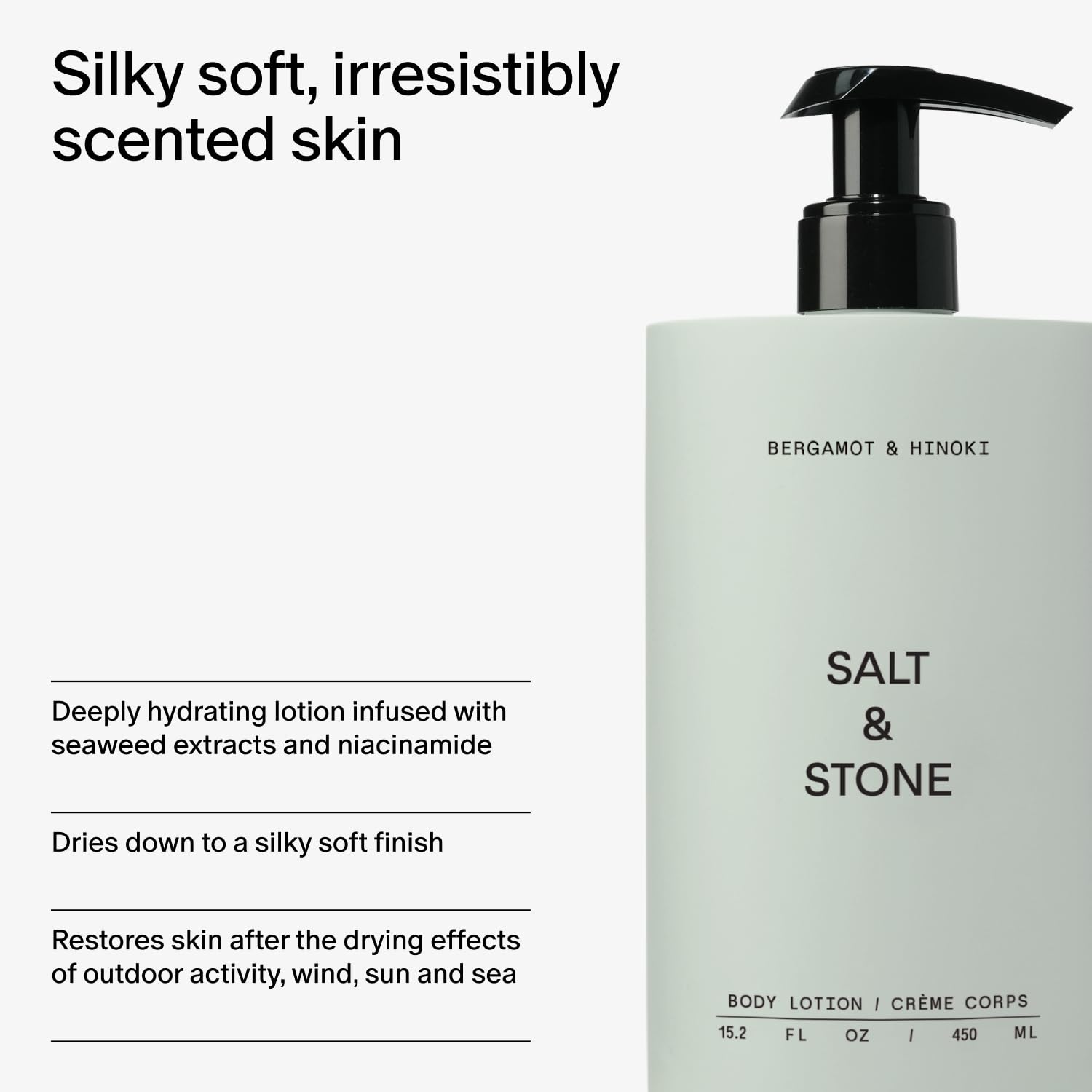Salt & Stone vegan cruelty-free label signals clean skincare.