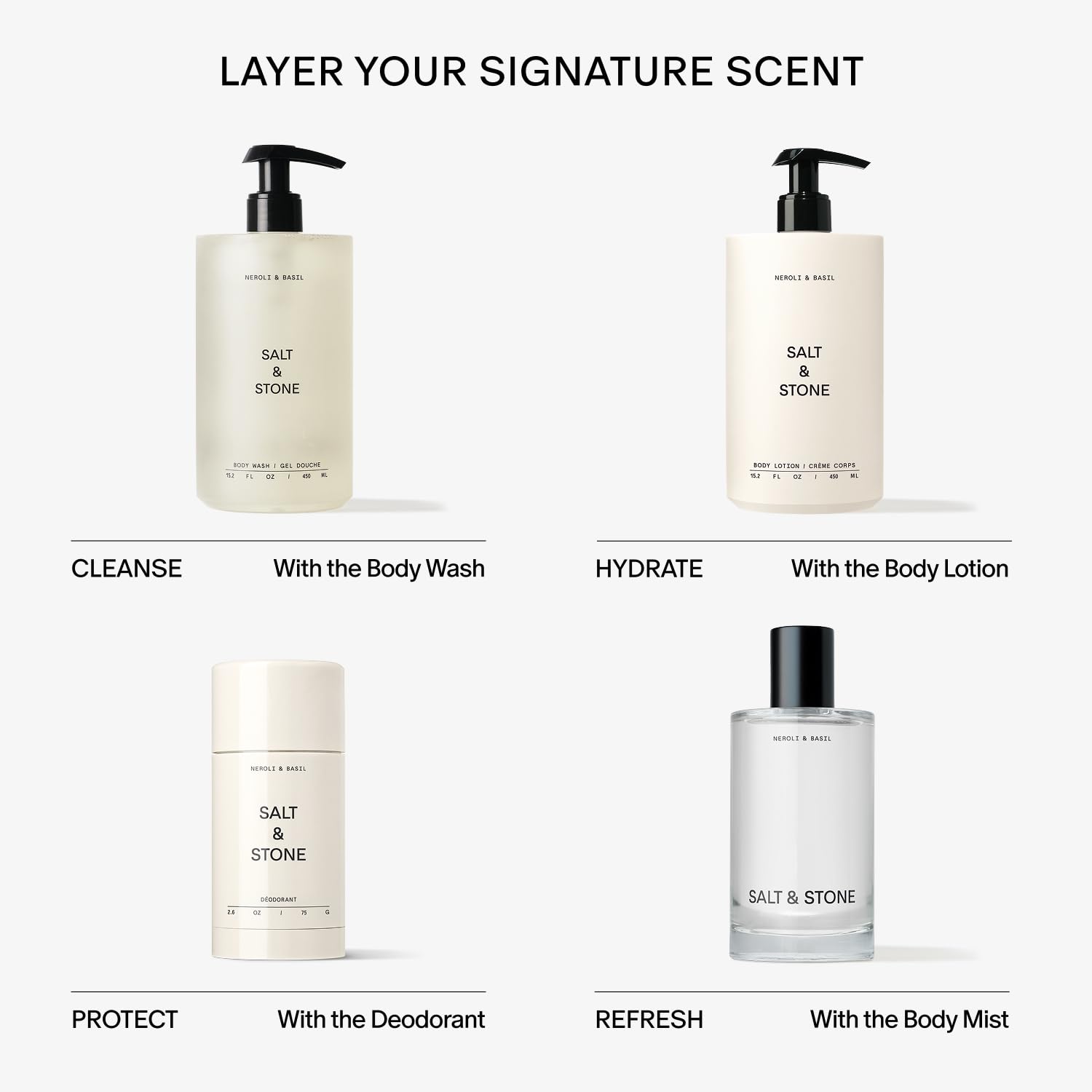 Salt & Stone 48-hour protection for active days.