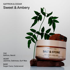 Argan oil in Salt & Stone cream supports elasticity and smooth skin.