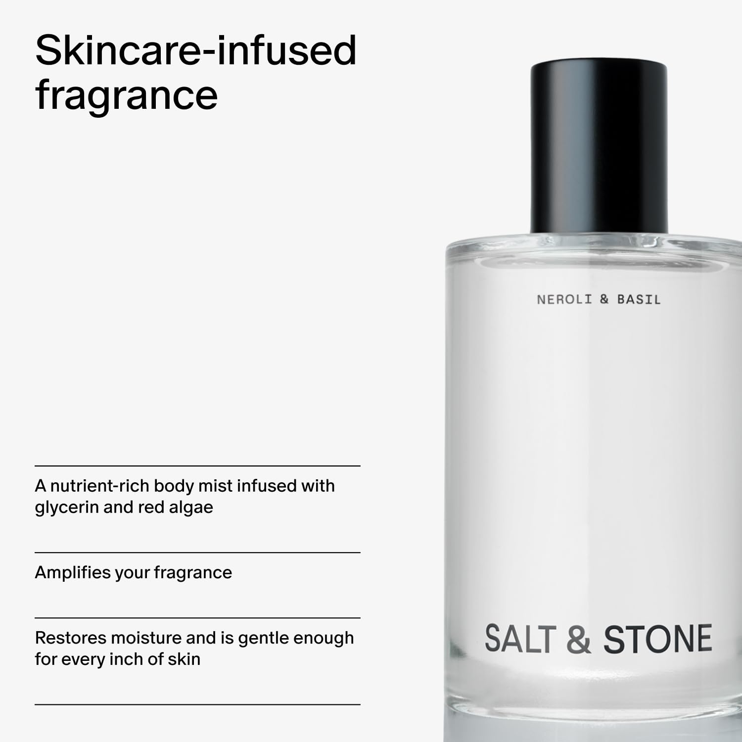 Salt & Stone Neroli & Basil spritz on clothes for a fresh aroma