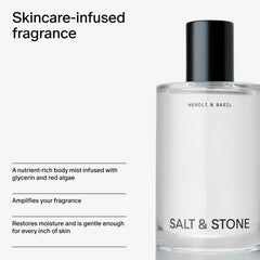 Salt & Stone Neroli & Basil spritz on clothes for a fresh aroma