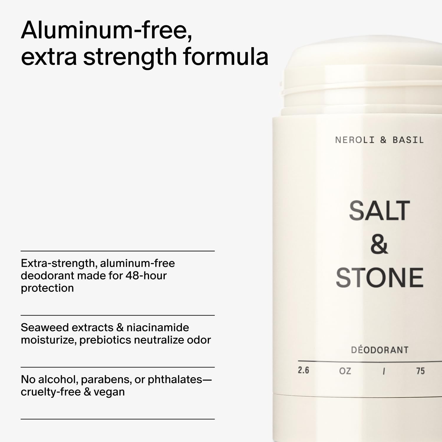Salt & Stone prebiotics help odor control during daily activities.