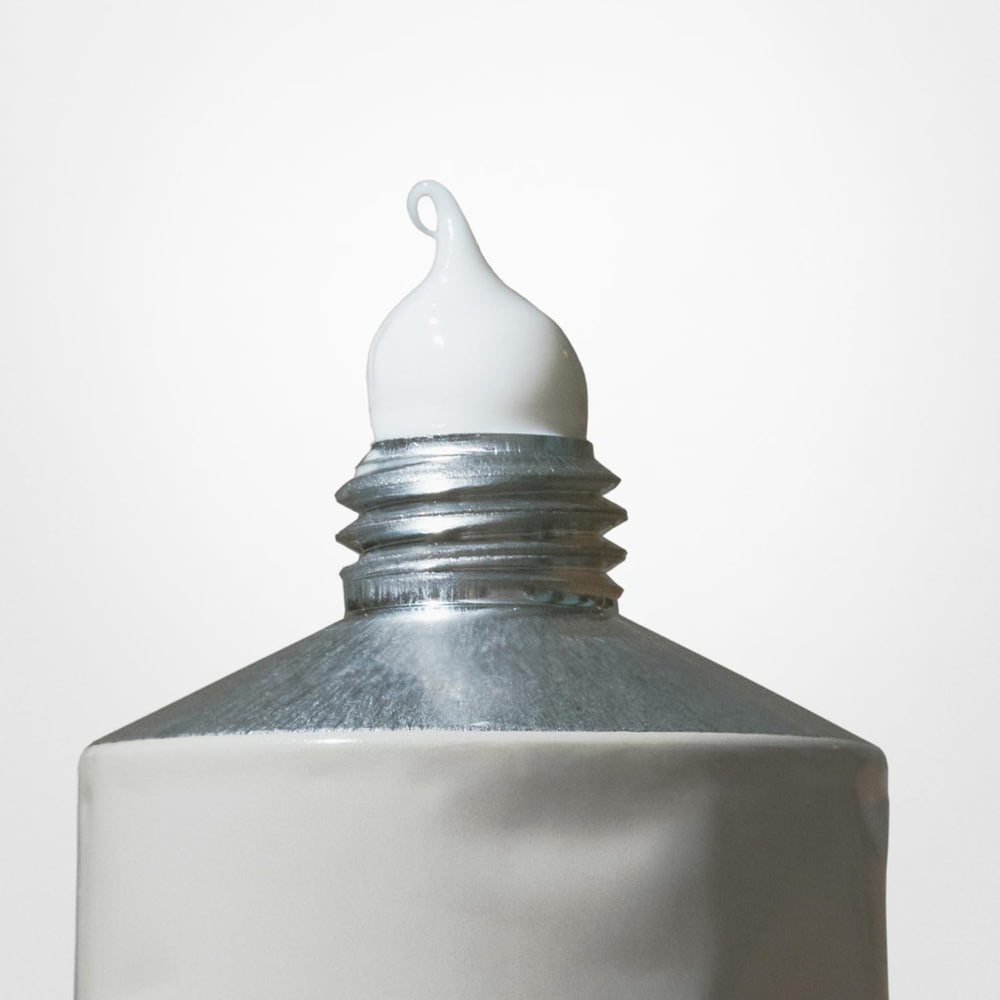 Salt & Stone saffron & cedar lotion texture on skin as it dries.