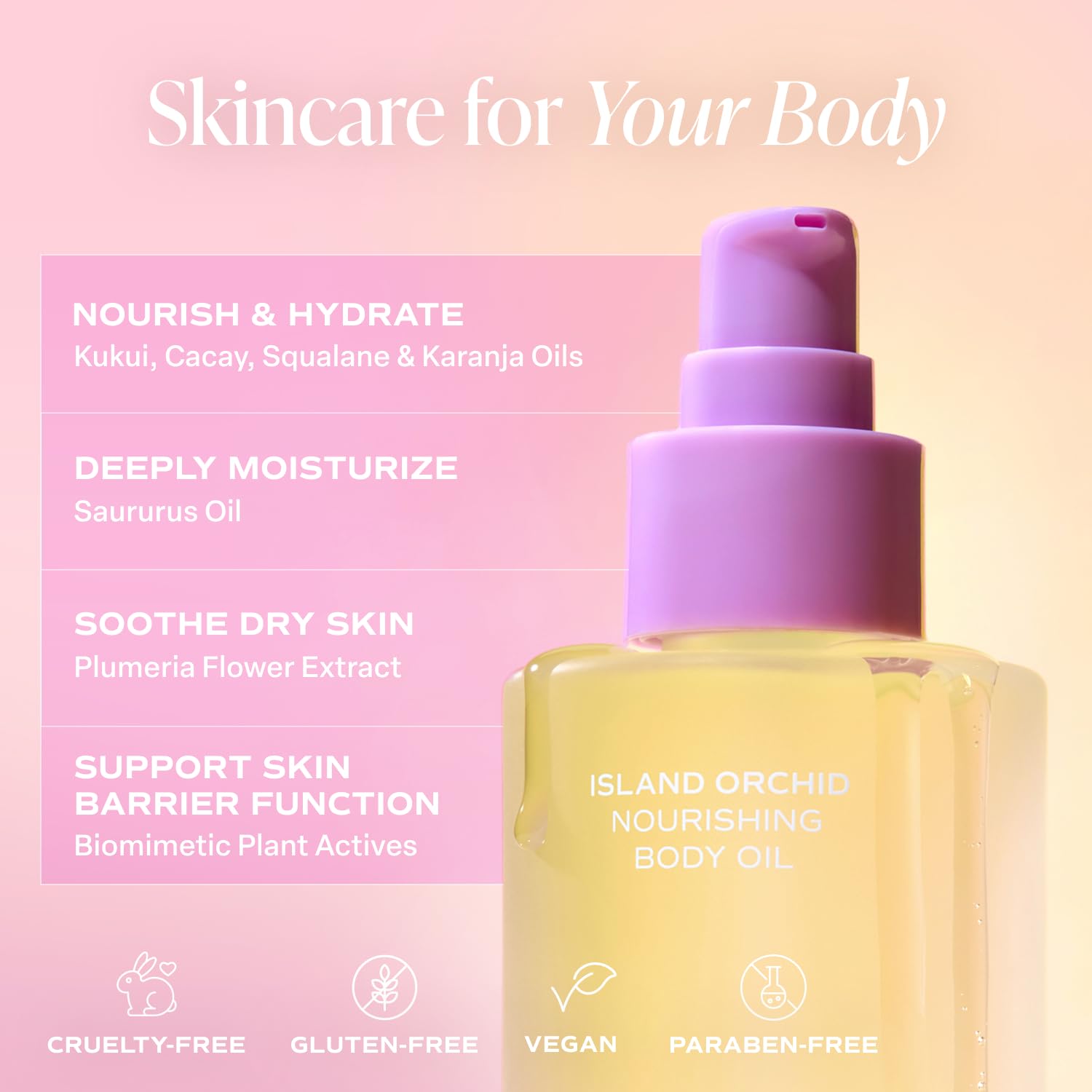 Saltair after-shower glow application on damp skin promotes easy massage.