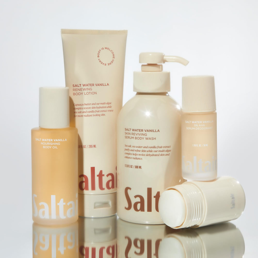 Saltair lotion sinks in quickly without greasy residue.