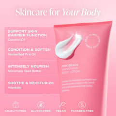 Saltair body lotion creamy texture demonstrates luxurious, non-greasy finish after application.