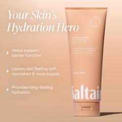 Creamy Saltair Santal Bloom texture close-up highlighting rich hydration.