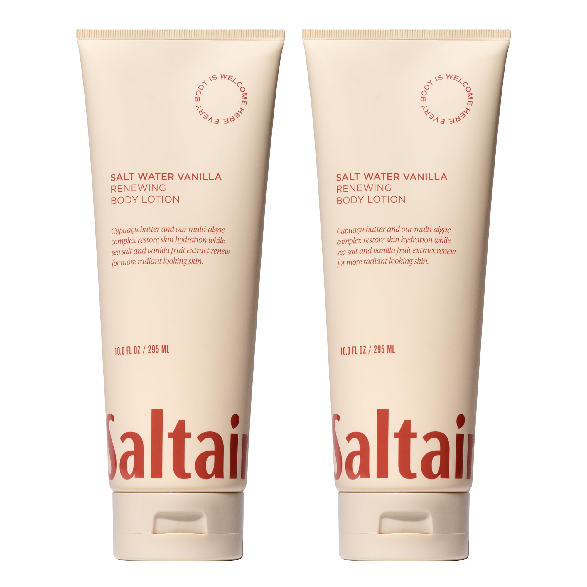 Saltair Body Lotion two-pack tubes with a rich texture for long-lasting hydration.