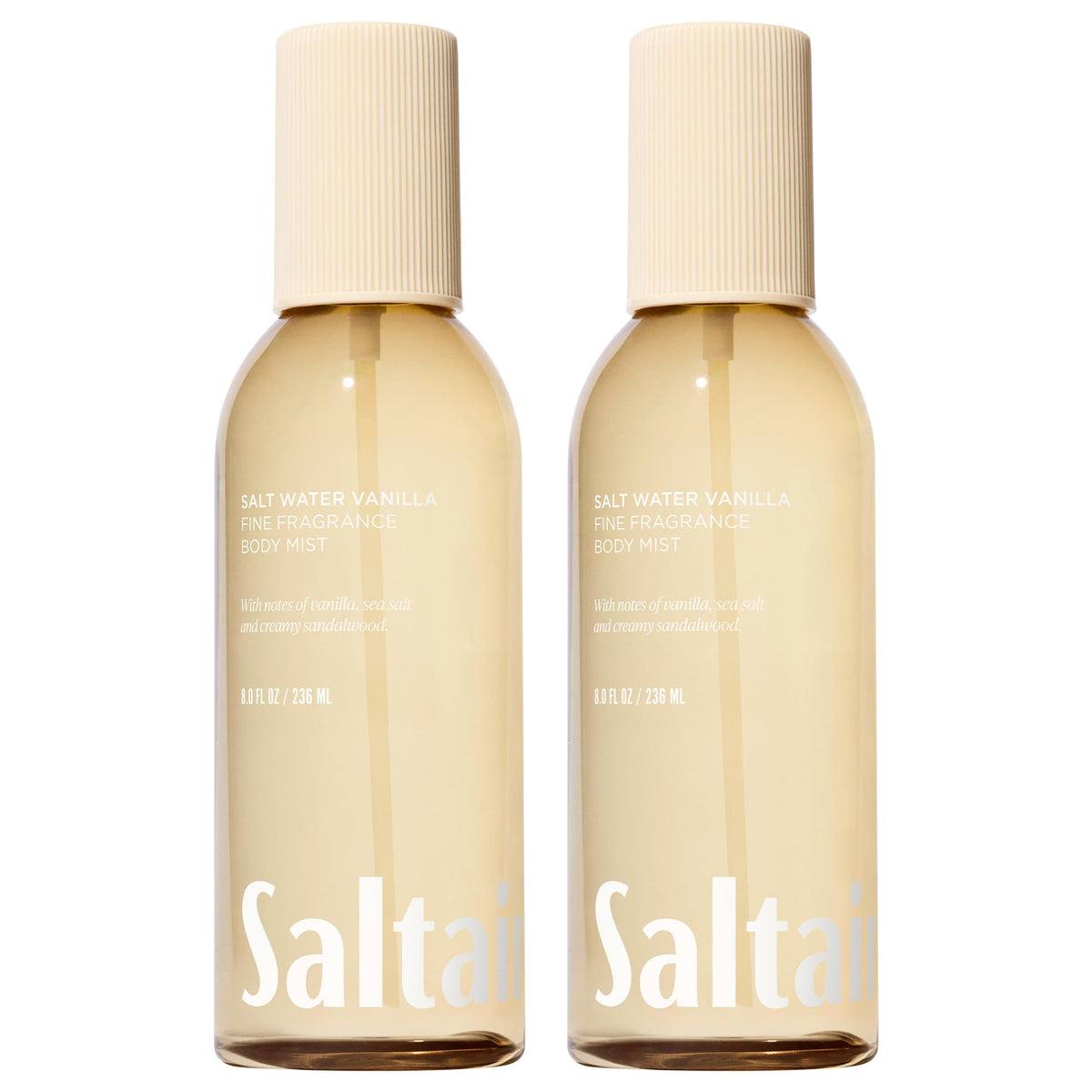 Saltair Body Mist 2-pack with vanilla salt water scent for daily refreshment.