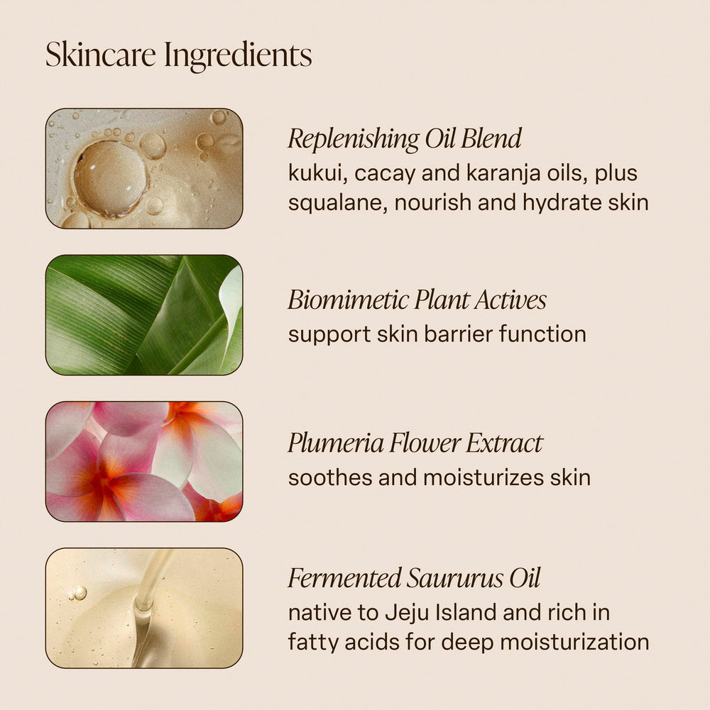 Saltair Body Oil on damp skin ready for absorption and a healthy glow.