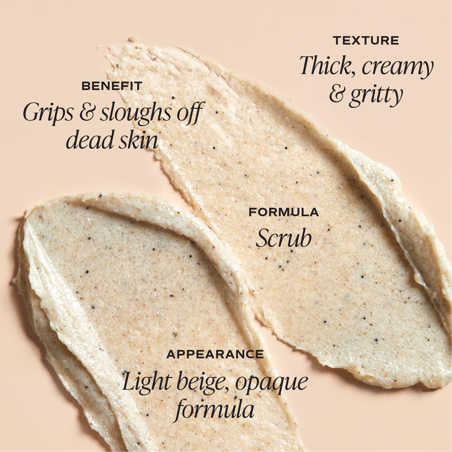 Close-up of Saltair KP Body Scrub texture with volcanic sand exfoliation.