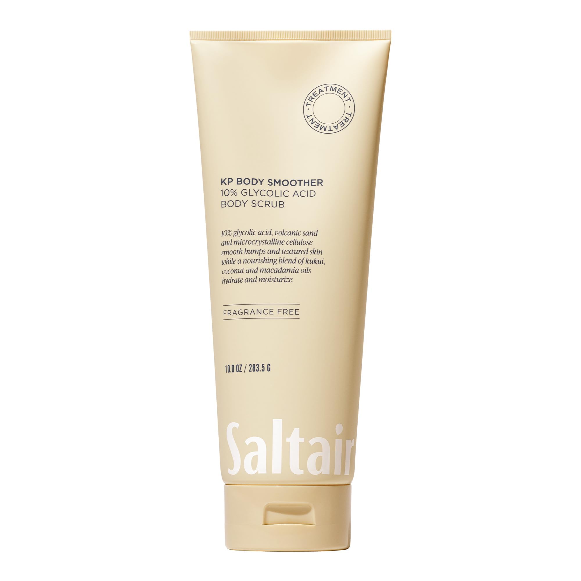 Saltair KP Body Scrub volcanic sand close-up shows gentle texture refinement.
