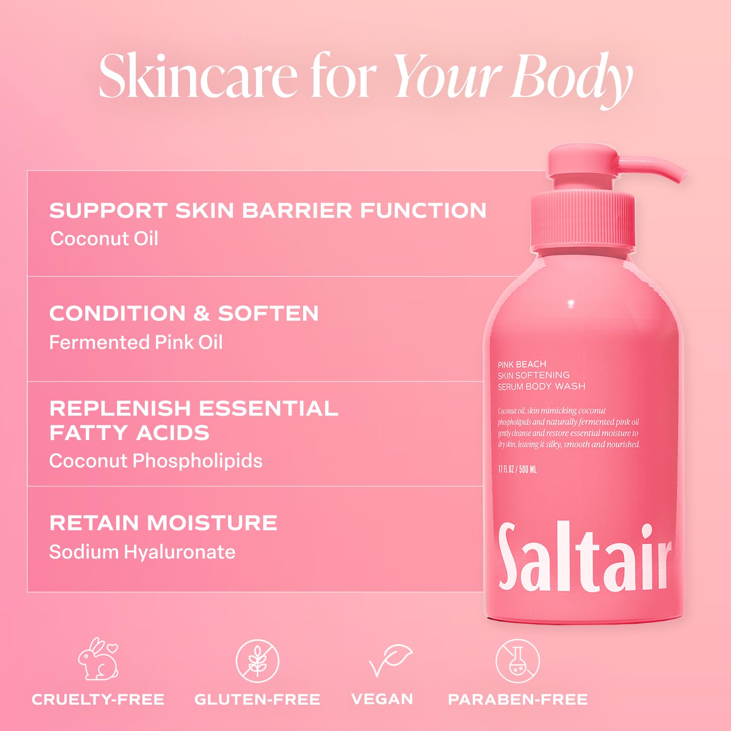 Saltair Monoi Oil Cupuacu Butter ingredient visual signals deep nourishment for skin.
