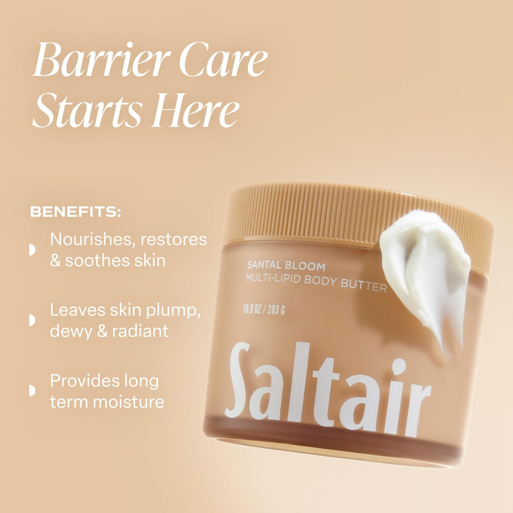 Saltair Multi-Lipid Body Butter texture closeup communicates deep moisturization.